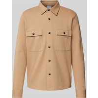 SELECTED HOMME Hemdjacke mit Brusttaschen Modell 'JACKIE' in Beige, Größe L von Selected Homme