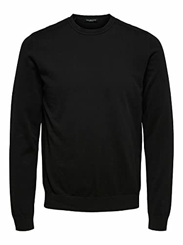 SELECTED HOMME Herren Slhberg Crew Neck B Noos Sweatshirt, Schwarz, L EU von Selected Homme