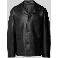 SELECTED HOMME Lederjacke mit Resortkragen Modell 'CARL' in Black, Größe S von Selected Homme