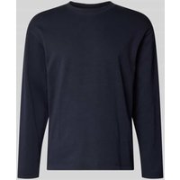 SELECTED HOMME Loose Fit Langarmshirt aus Baumwoll-Mix Modell 'LOOSEOSCAR' in Blau, Größe M von Selected Homme