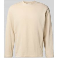 SELECTED HOMME Loose Fit Langarmshirt aus Baumwoll-Mix Modell 'LOOSEOSCAR' in Offwhite, Größe XXL SELECTED HOMME Loose Fit Langarmshirt aus Baumwoll-Mix Modell 'LOOSEOSCAR' in Offwhite, Größe XXL von Selected Homme