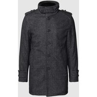 SELECTED HOMME Mantel mit Strukturmuster Modell 'Noah' in Anthrazit, Größe XXL von Selected Homme