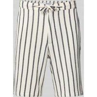 SELECTED HOMME Regular Fit Bermudas mit Strukturmuster Modell 'BRODY' in Offwhite, Größe XXL von Selected Homme
