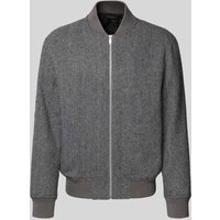 SELECTED HOMME Regular Fit Bomberjacke aus Woll-Mix Modell 'JENS' in Mittelgrau, Größe XL von Selected Homme