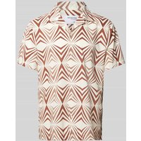 SELECTED HOMME Regular Fit Freizeithemd mit Allover-Muster in Beige, Größe L von Selected Homme
