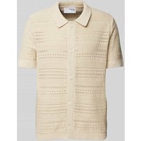 SELECTED HOMME Regular Fit Freizeithemd mit Polokragen Modell 'PALO' in Beige, Größe L von Selected Homme