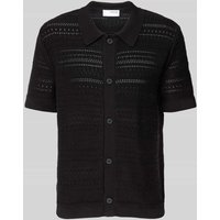 SELECTED HOMME Regular Fit Freizeithemd mit Polokragen Modell 'PALO' in Black, Größe XXL von Selected Homme