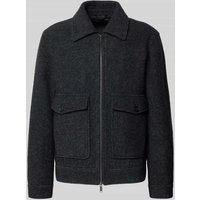 SELECTED HOMME Regular Fit Hemdjacke aus Woll-Mix in Dunkelgrau, Größe M von Selected Homme