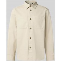 SELECTED HOMME Regular Fit Hemdjacke aus reiner Baumwolle Modell 'TRAVIS' in Offwhite, Größe M SELECTED HOMME Regular Fit Hemdjacke aus reiner Baumwolle Modell 'TRAVIS' in Offwhite, Größe M von Selected Homme
