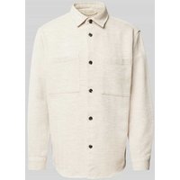 SELECTED HOMME Regular Fit Hemdjacke mit Brusttaschen Modell 'HANK' in Offwhite, Größe XXL von Selected Homme