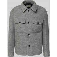 SELECTED HOMME Regular Fit Jacke mit Woll-Anteil Modell 'MITCH' in Silber, Größe XXL von Selected Homme