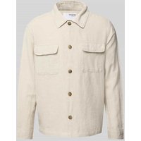 SELECTED HOMME Regular Fit Leinenhemdjacke mit Kentkragen Modell 'LEROY SUN' in Beige, Größe XXL SELECTED HOMME Regular Fit Leinenhemdjacke mit Kentkragen Modell 'LEROY SUN' in Beige, Größe XXL von Selected Homme