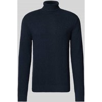 SELECTED HOMME Regular Fit Rollkragenpullover aus reiner Baumwolle Modell 'TREVOR' in Blau, Größe XXL von Selected Homme