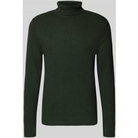 SELECTED HOMME Regular Fit Rollkragenpullover aus reiner Baumwolle Modell 'TREVOR' in Dunkelgruen, Größe M von Selected Homme