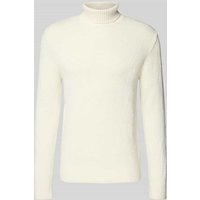 SELECTED HOMME Regular Fit Rollkragenpullover aus reiner Baumwolle Modell 'TREVOR' in Offwhite, Größe XXL von Selected Homme