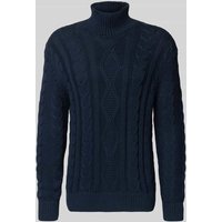 SELECTED HOMME Regular Fit Rollkragenpullover aus reiner Baumwolle Modell 'UFFE' in Dunkelblau, Größe XXL von Selected Homme