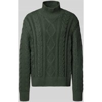 SELECTED HOMME Regular Fit Rollkragenpullover aus reiner Baumwolle Modell 'UFFE' in Dunkelgruen, Größe M von Selected Homme