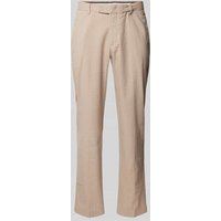 SELECTED HOMME Regular Fit Stoffhose mit Strukturmuster Modell 'SMITH' in Sand, Größe 48 von Selected Homme