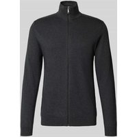 SELECTED HOMME Regular Fit Strickjacke aus reiner Baumwolle Modell 'BERG' in Dunkelgrau, Größe L von Selected Homme