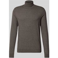 SELECTED HOMME Regular Fit Strickpullover aus reiner Baumwolle Modell 'BERG' in Dunkelbraun Melange, Größe M von Selected Homme