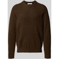 SELECTED HOMME Regular Fit Strickpullover mit Alpaka-Woll-Mix Modell 'RAI' in Schoko, Größe XL von Selected Homme