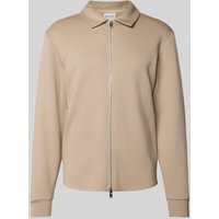 SELECTED HOMME Regular Fit Sweatjacke aus Viskose-Mix Modell 'EMANUEL' in Beige, Größe XXL von Selected Homme
