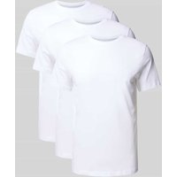SELECTED HOMME Regular Fit T-Shirt Set aus reiner Baumwolle im 3er-Pack in Weiss, Größe XXL von Selected Homme