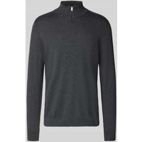 SELECTED HOMME Regular Fit Troyer aus reiner Baumwolle Modell 'BERG' in Anthrazit, Größe XXL von Selected Homme