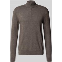 SELECTED HOMME Regular Fit Troyer aus reiner Baumwolle Modell 'BERG' in Dunkelbraun Melange, Größe XXL SELECTED HOMME Regular Fit Troyer aus reiner Baumwolle Modell 'BERG' in Dunkelbraun Melange, Größe XXL von Selected Homme