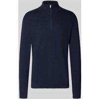 SELECTED HOMME Regular Fit Troyer aus reiner Baumwolle Modell 'BERG' in Marine, Größe L von Selected Homme