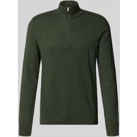 SELECTED HOMME Regular Fit Troyer aus reiner Baumwolle Modell 'BERG' in Oliv Melange, Größe XXL von Selected Homme