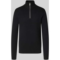 SELECTED HOMME Regular Fit Troyer aus reiner Baumwolle Modell 'DANE' in Black, Größe XXL von Selected Homme
