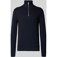 SELECTED HOMME Regular Fit Troyer aus reiner Baumwolle Modell 'DANE' in Dunkelblau, Größe XXL von Selected Homme