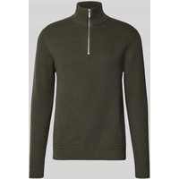 SELECTED HOMME Regular Fit Troyer aus reiner Baumwolle Modell 'DANE' in Oliv, Größe XXL von Selected Homme