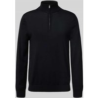SELECTED HOMME Regular Fit Troyer aus reiner Merinowolle Modell 'TRAY' in Black, Größe XXL von Selected Homme