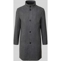 SELECTED HOMME Regular Fit Wollmantel mit Stepp-Einsatz Modell 'RAINAR' in Anthrazit, Größe S von Selected Homme