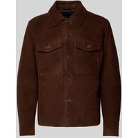 SELECTED HOMME Regular fit Lederjacke in Velours-Optik Modell 'THOM SUEDE' in Schoko, Größe XL SELECTED HOMME Regular fit Lederjacke in Velours-Optik Modell 'THOM SUEDE' in Schoko, Größe XL von Selected Homme