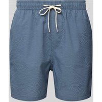 SELECTED HOMME Relaxed Fit Badeshorts mit Strukturmuster Modell 'COOPER' in Rauchblau, Größe XXL von Selected Homme