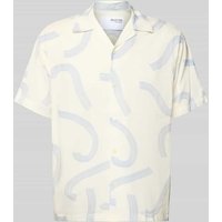 SELECTED HOMME Relaxed Fit Freizeithemd aus Baumwoll-Mix Modell 'RELAXAIR' in Offwhite, Größe XXL von Selected Homme