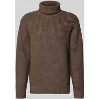 SELECTED HOMME Relaxed Fit Rollkragenpullover aus Woll-Mix in Mittelbraun, Größe L von Selected Homme