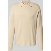 SELECTED HOMME Relaxed Fit Strickpullover aus Viskose-Mix Modell 'TELLER' in Beige, Größe S von Selected Homme