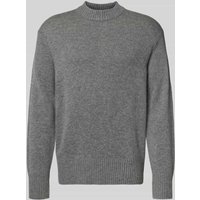 SELECTED HOMME Relaxed Fit Strickpullover aus Woll-Kaschmir-Mix Modell 'Calle' in Mittelgrau, Größe XXL von Selected Homme