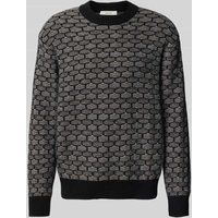 SELECTED HOMME Relaxed Fit Strickpullover aus Woll-Mix Modell 'KEITH' in Black, Größe L von Selected Homme
