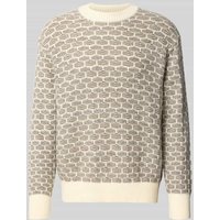 SELECTED HOMME Relaxed Fit Strickpullover aus Woll-Mix Modell 'KEITH' in Offwhite, Größe XXL von Selected Homme