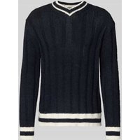 SELECTED HOMME Relaxed Fit Strickpullover mit Woll-Anteil Modell 'ROY' in Dunkelblau, Größe XL von Selected Homme