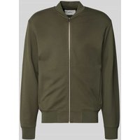SELECTED HOMME Relaxed Fit Sweatjacke aus Baumwoll-Mix Modell 'MACK' in Oliv, Größe S von Selected Homme