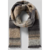 SELECTED HOMME Schal mit Fransen Modell 'WINSTON' in Mittelgrau Melange, Größe 1 von Selected Homme