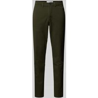 SELECTED HOMME Slim Fit Chino mit Gürtelschlaufen Modell 'NEW Miles' in Dunkelgruen, Größe 33/34 von Selected Homme