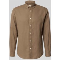 SELECTED HOMME Slim Fit Freizeithemd aus reiner Baumwolle Modell 'SLIMOWEN' in Hellbraun, Größe M von Selected Homme