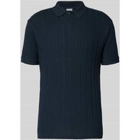 SELECTED HOMME Slim Fit Poloshirt mit Strukturmuster Modell 'JADEN' in Marine, Größe XXL von Selected Homme